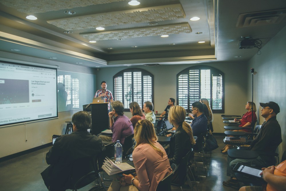 Demo stock photograph of a classroom teaching session